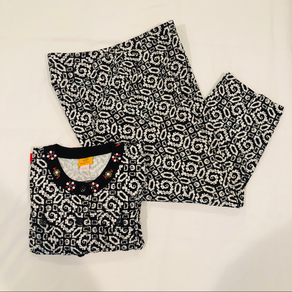 Ruby Rd Set Black & White Jacket & Pants - image 1